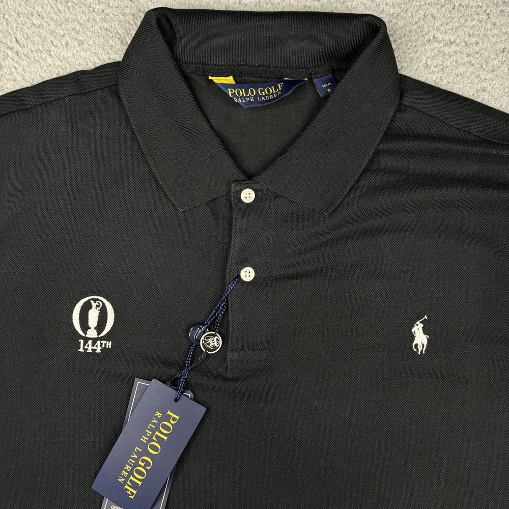 Polo Ralph Lauren 144th Open St Andrews Golf Polo Shirt Men's XL Black NWT
